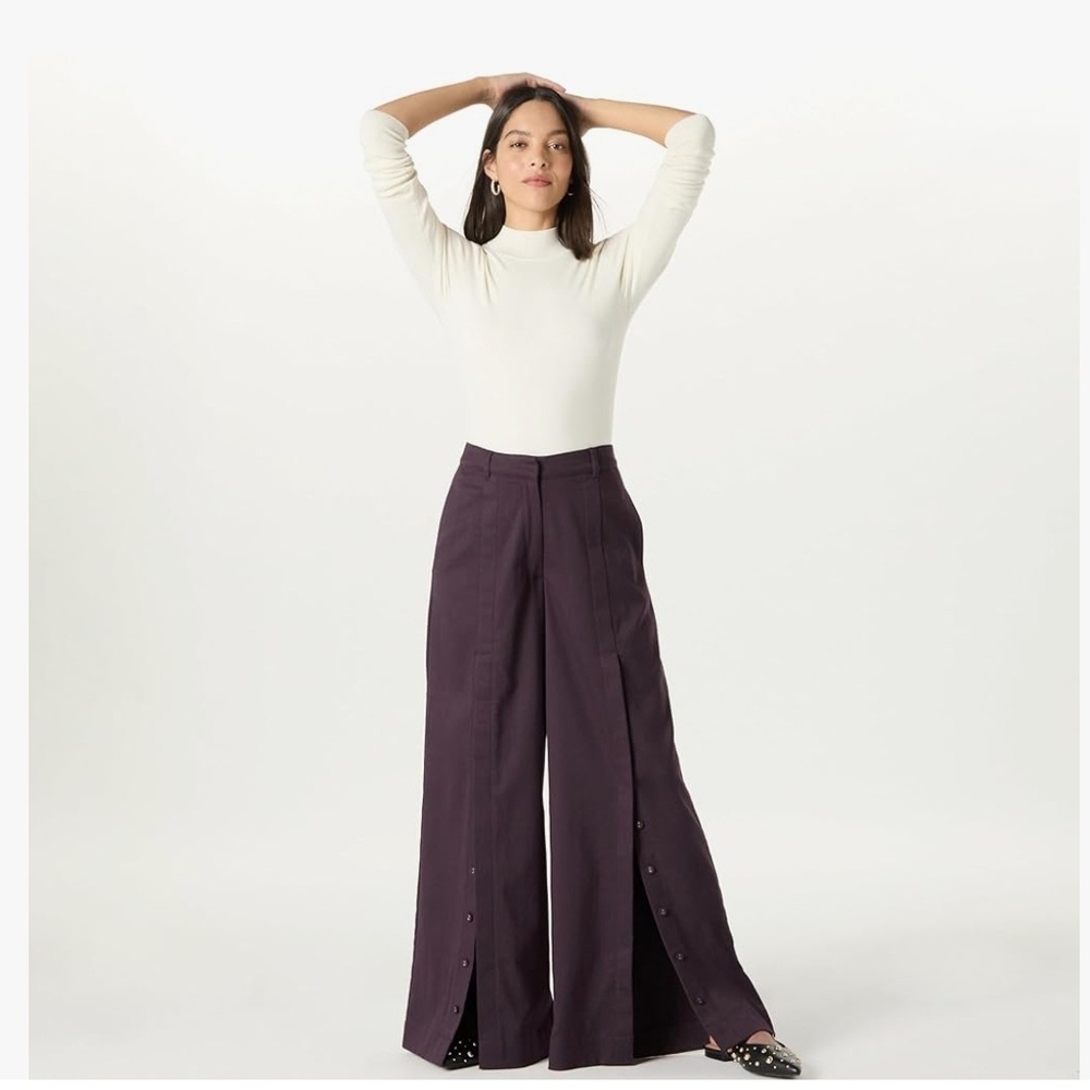 The Drop Wide-Leg Purple Pants Size S. NWT